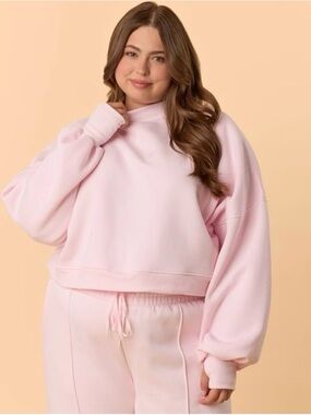 Blogilates Women's Marshmallow Mockneck Sweatshirt